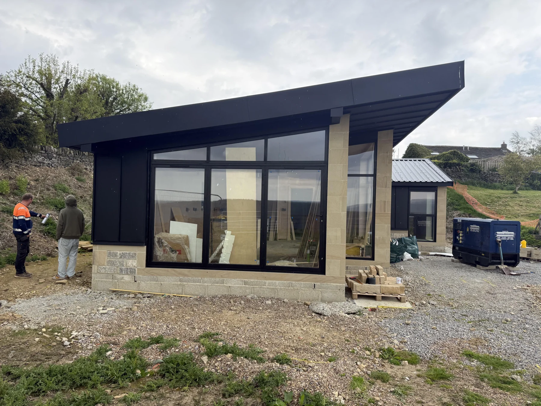 Higher Heights Lodge exterior during construction